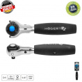 Маленькое фото товара - HOEGERT Трещотка с поворотной головкой, 1/4", 72 зубца HT1R373. Вариант №1