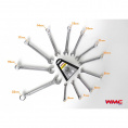 Маленькое фото товара - WMC TOOLS Набор ключей комбинированных 12пр. (6-14, 17, 19, 22мм) в пластиковом держателе WMC-5123. Вариант №2