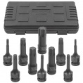 Маленькое фото товара - ROCKFORCE Набор головок-бит TORX ударных 10пр.,1/2"(T30, T40, T45, T50, T55, T60, T70, T80, T90, T100), в кейсе RF-41013MPB. Вариант №1