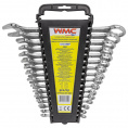 Маленькое фото товара - WMC TOOLS Ключи комбинированные, набор 16пр. (6-19, 22, 24мм) WMC-5161MP DV. Вариант №1