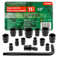 Маленькое фото товара - ROCKFORCE ( 10 K-T ) Набор головок ударных 15пр. 1/2" (6-гр.) (10,12, 13, 14, 15, 17, 19, 21, 22, 24, 27, 30, 32мм) в ложементе RF-4159K ( 10 K-T ). Вариант №1