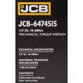 Маленькое фото товара - Ключ моментный 10-60Нм, 1/2" JCB-6474515. Вариант №6