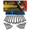 Маленькое фото товара - KINGTUL Набор ключей комбинированных 25пр. KT-5261P Black. Вариант №2