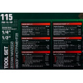 Маленькое фото товара - Набор инструментов 115пр. 1/4" 1/2" 6гр RF LIGHT-41151-5. Вариант №5
