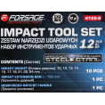 Маленькое фото товара - FORSAGE Набор инструментов ударный 12пр. 1/2" (12гр.) F-4122-9. Вариант №5