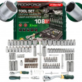 Маленькое фото товара - ROCKFORCE Набор инструментов 108пр. 1/4", 1/2" (6гр.) RF-41082-5W. Вариант №1