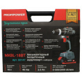 Маленькое фото товара - Аккумуляторный бесщеточный  шуруповерт с набором PROFIPOWER MKBL-18BT (Li-ion-2шт, 18В, 2.0Ач, 40Нм, 0,8-10мм, З/У, в кейсе)  E0147. Вариант №4