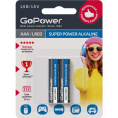 Маленькое фото товара - GOPOWER Элемент питания AAA: LR03-BC2 ALKALINE 1,5V. Вариант №1