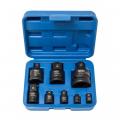 Набор адаптеров ударных,8пр(1/4(F)x3/8"(M),3/8(F)x1/4"(M),3/8(F)x1/2"(M),1/2(F)x3/8"(M),1/2(F)x3/4"(M),3/4(F)x1/2"(M),3/4(F)x1"(M),1(F)x3/4"(M)в кейсе FK-4089MPB