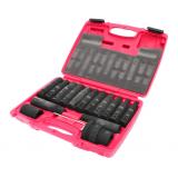 Набор вставок ударных 3/4" TORX T60-T100, E18-E24, HEX H17-H24 с адаптерами 3/4" и 1", длина 107мм (в кейсе) 16 предметов JTC /1 JTC-J616C