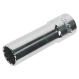 Головка свечная с резиновым фиксатором 12-гранная 1/2" х 14мм JTC /1/10/200 JTC-46514