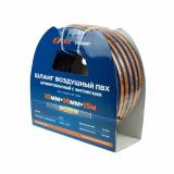 Шланг воздушный ПВХ армированный с фитингами 10мм x16мм x15м (раб.давл.20bar,max60bar,-30C°+70C°, штуцер 1/4") LG-14017 LIGE