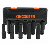 Набор ударных удлиненных головок KINGQUEEN 10 пред, 10-24 мм, 1/2 DR, WIB-205