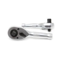 Фото товара - Трещотка реверсивная короткая двухсторонняя с накаткой 3/8"-1/2" (72зуб., L-130мм) RF-803344