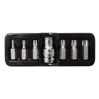 Фото товара - Набор бит TORX с битодержателем,7пр.1/2"(L:30мм;Т25,Т30,Т40,Т45,Т50,Т55), в ложементе F-4074