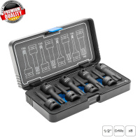 Фото товара - Набор торцевых головок-бит, ударных Torx, 8 шт., 1/2", CrMo HT6R002