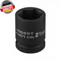 Фото товара - Головка торцевая ударная шестигранная 1/2", 21 мм, DIN 3121, CrMo HT4R071