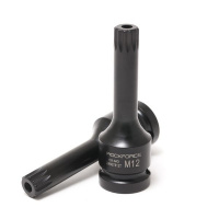 Фото товара - Головка-бита SPLINE глубокая ударная M12 с отверстием, 1/2" RF-24807812T