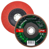 Фото товара - ROCKFORCE Круг лепестковый керамический торцевой 150х22мм (P100) RF-FD6100Q