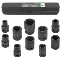 Фото товара - Набор головок ударных 1/2" 10пр.(6-гран) (8,10,12,13,14,17,19,21,24,27мм) RF-4109-5MPB