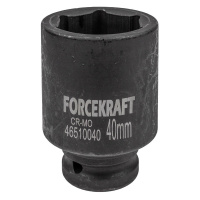 Фото товара - Головка ударная глубокая 3/4", 40мм (6гр.) FK-46510040