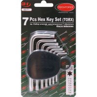 Фото товара - Набор ключей TORX Г-образных, 7пр. (Т10,Т15,Т20,Т25,Т27,Т30,Т40) в пластиковом держателе RF-5071