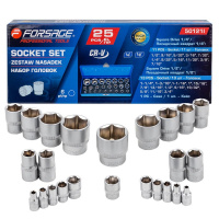 Фото товара - Головки 1/4", 1/2", набор 25пр. F-50121I