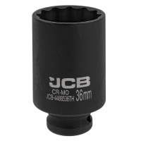 Фото товара - Головка ударная глубокая тонкостенная 1/2", 36мм (12гр.) JCB-4488536TH