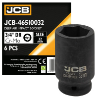 Фото товара - JCB Головка ударная глубокая 3/4", 32мм (6гр.) JCB-46510032