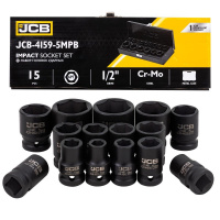 Фото товара - Головки ударные, набор 15пр., 1/2" (6гр.) JCB-4159-5MPB
