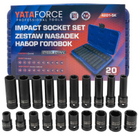 Фото товара - Головки, набор 20пр., 1/2" (6гр.) YF-4201-5K