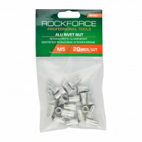 Фото товара - ROCKFORCE Заклепки резьбовые алюминиевые М5 (20шт./к-т) RF-36453