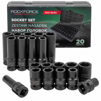 Фото товара - ROCKFORCE Набор головок 20пр. 1/2" 6гр RF-4201-BV30