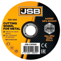 Фото товара - Круг отрезной по металлу 125х1,2х22,2мм JSB-CW505