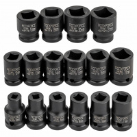 Фото товара - Головки ударные торцевые 1/2", набор 16пр. 4-х Гранные RF-4169-4MPB