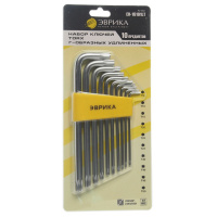 Фото товара - Набор ключей TORX ER-15101LT: Г-образных удлиненных T9-T50 10пр.