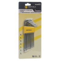 Фото товара - Набор ключей TORX ER-25107LT: Г-образных удлиненных T10-T40 7пр.