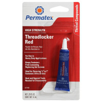 Фото товара - PERMATEX Фиксатор резьбы сверхсильной фиксации красный (9,5-25мм, от -54С до +150С) 6мл