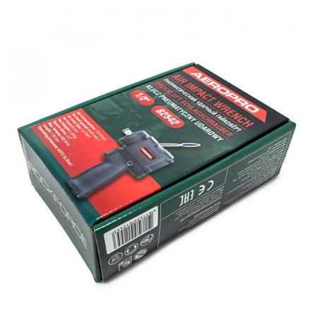 Пневмогайковерт ударный ''Compact''с реверсом и регулировкой усилия 1/2''(600Hм, 8500 об/мин,6.3bar,113 л/мин,1.45кг) RF-82542 - 1