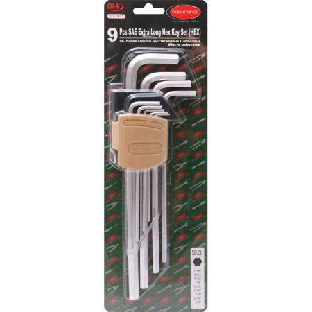Набор ключей 6-гранных Г-образных, 9пр.(1/16", 5/64', 3/32", 1/8", 5/32", 3/16", 1/4", 5/16", 3/8") в пластиковом держателе RF-5093XLS - 1