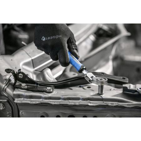 Ключ с трещоткой и шарниром, со сменными адаптерами 5 шт. HT1R395 - 1