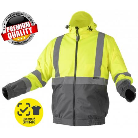 NIMS Куртка сигнальная с капюшоном водостойкая желтая XL (54) HT5K246-XL - 1