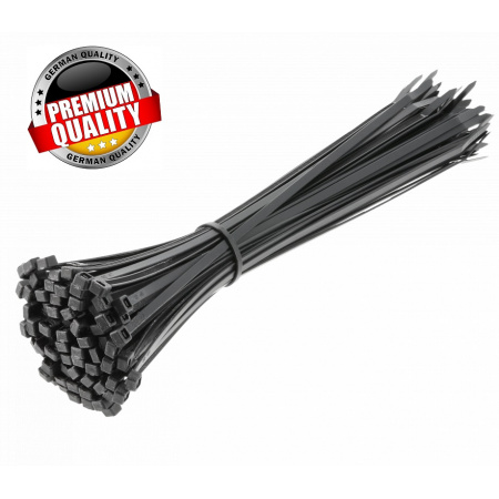Нейлоновые стяжки 4,8 x 300 мм, 100 шт., черные HT2C712 - 1