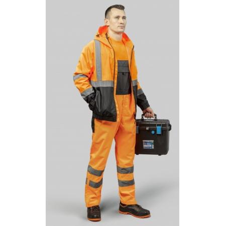 NIMS Куртка сигнальная с капюшоном водостойкая оранжевая S (48) HT5K341-S - 1