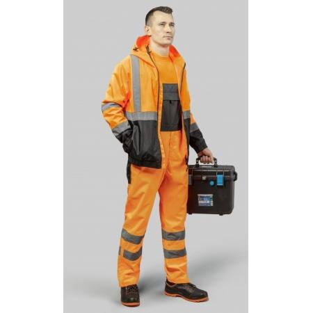 NIMS Куртка сигнальная с капюшоном водостойкая оранжевая 3XL (58) HT5K341-3XL - 1