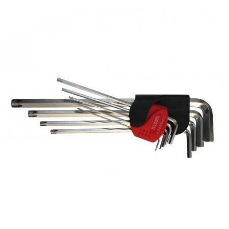 Набор ключей шестигранных 9пр.HEX/TORX, экстрадлинных (Hex: 1.5, 2, 2.5, 3, 4, 5, 6, 8, 10; Torx: T10, T20, T27, T30, T40, T50, T55) F-5093TXL - 1