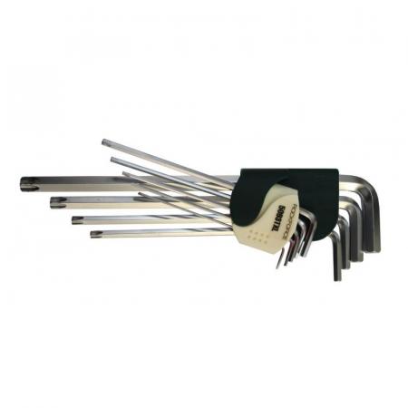 Набор ключей шестигранных 9пр.HEX/TORX, экстрадлинных (Hex: 1.5, 2, 2.5, 3, 4, 5, 6, 8, 10; Torx: T10, T20, T27, T30, T40, T50, T55) RF-5093TXL - 1
