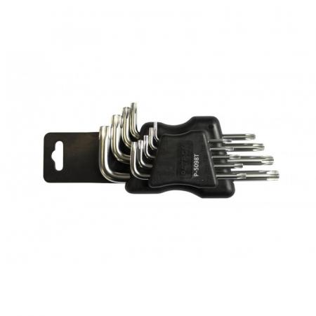 Набор ключей TORX Г-образных 9пр. (Т10Н, Т15Н, Т20Н, Т25Н,Т27Н, Т30Н, Т40Т, Т45Н,Т50Н с отверстием)в пластиковом держателе P-5098T - 1
