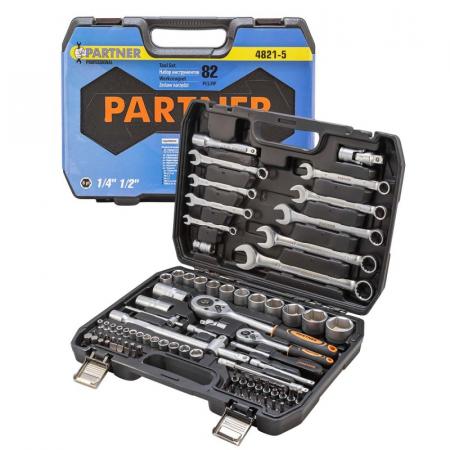 Набор инструментов 82 пр.1/4"&1/2" (6-гран)(4-32мм) PA-4821-5 - 1