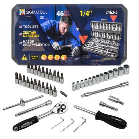 Набор инструмента 46пр,1/4" Sigmatool-2462-5 - 1